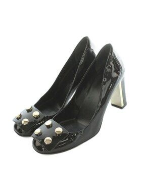 Gucci Pumps Square Tootai Heels Patent Black 36